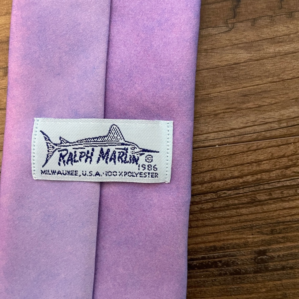 Ralph Marlin “Y’wrasse” 1986 VINTAGE men’s neck tie. Very unique!! - Picture 3 of 7